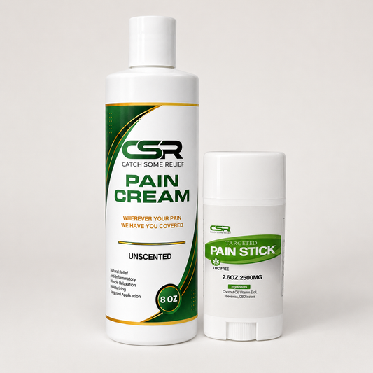 CSR 8 oz Pain Cream with free CSR Pain Stick bundle