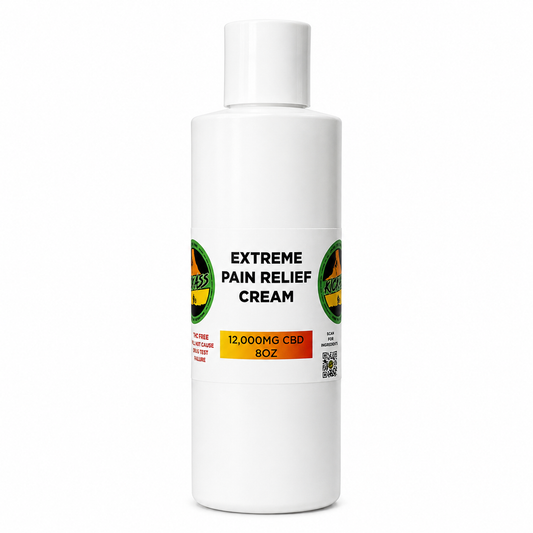 EXTREME Pain Relief Cream 8 oz 12,000mg CBD bottle