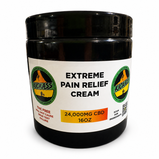 KICKASS EXTREME Pain Relief Cream 16 oz jar with 24,000mg CBD
